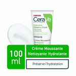 CERAVE Crème Moussante Nettoyante Hydratante Démaquillage Doux 3 Céramides Acide Hyaluronique Peaux Sèches