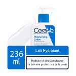 CERAVE Lait Hydratant Corps Texture Fluide Hydratation 24H Céramides Acide Hyaluronique Technologie MVE Absorption Rapide Peau Normale Sèche