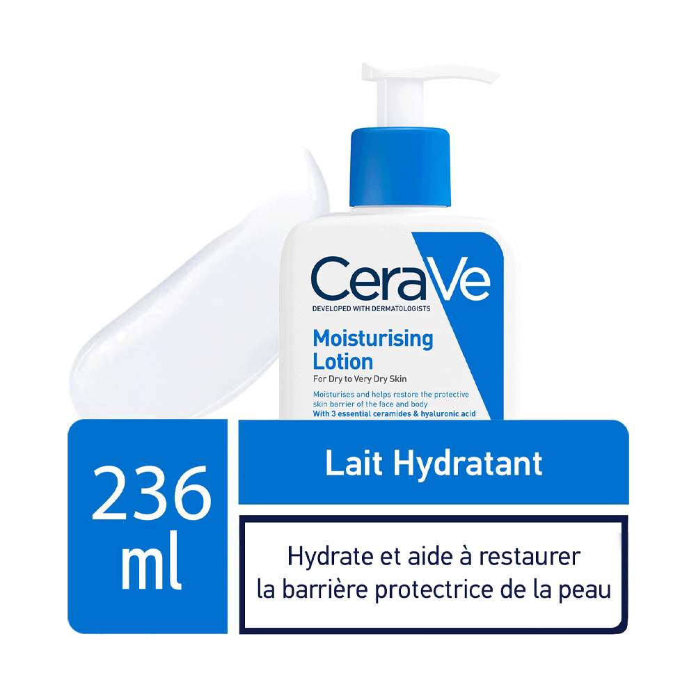 Cerave-Lait-Hydratant-236ml-nova-parapharmacie-maroc-1 CeraVe Lait Hydratant - Hydrate & Protège la Peau - photo 2
