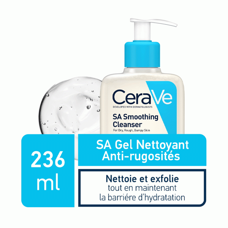 CERAVE SA Gel Nettoyant Anti-Rugosités Exfoliation Douce Acide Salicylique 2% Céramides Niacinamide Peau Lisse - photo 2