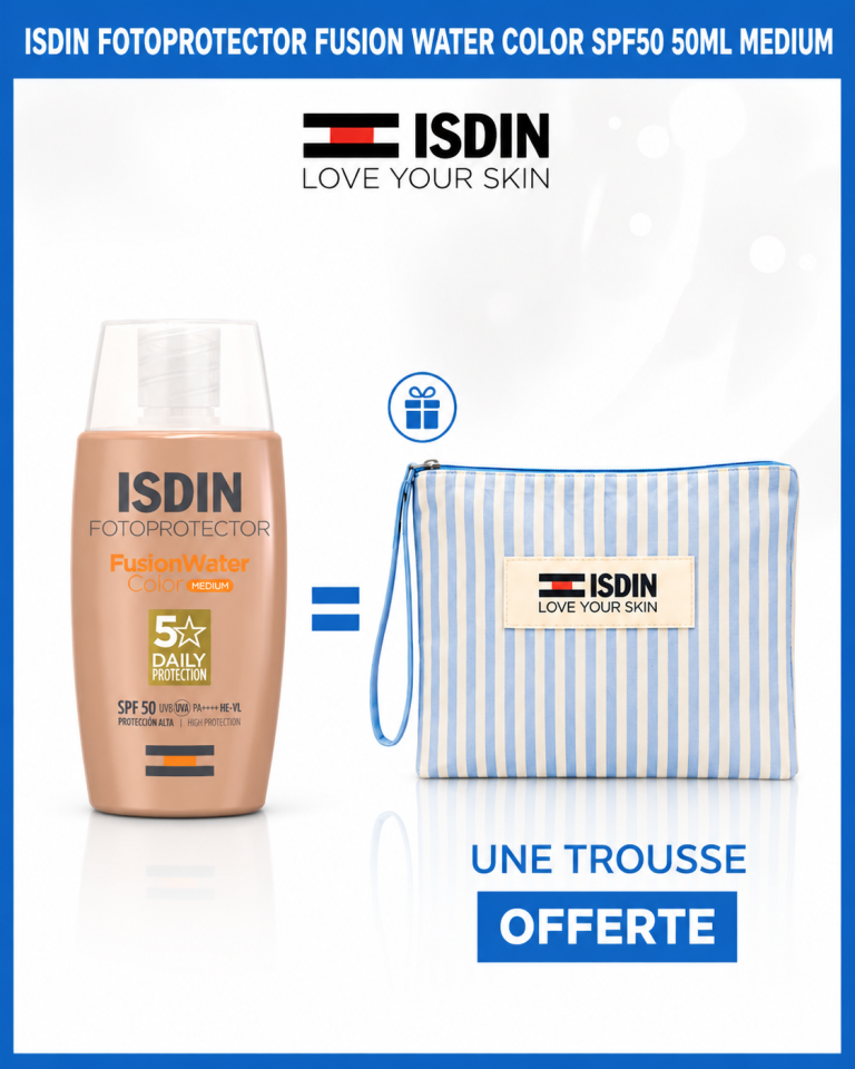 ISDIN Fotoprotector Fusion Water Color SPF50+ 50ml Protection Solaire Teintée Medium Texture Aqua + Trousse - photo 2