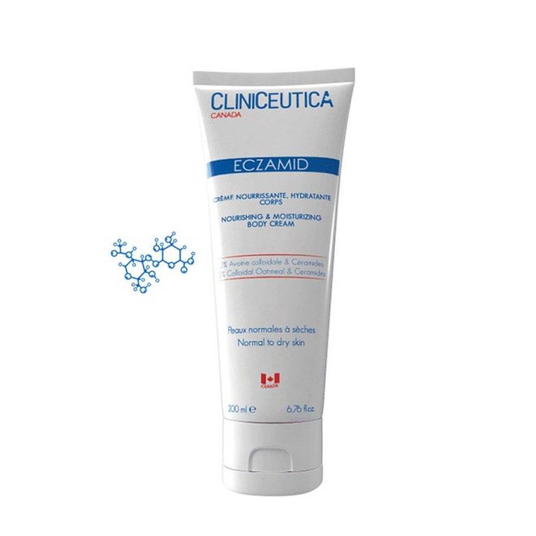 CLINICEUTICA Eczamid Crème Nourrissante 200ml Peaux Atopiques Eczéma Céramides Beurre Karité Réparatrice Apaisante - photo 2