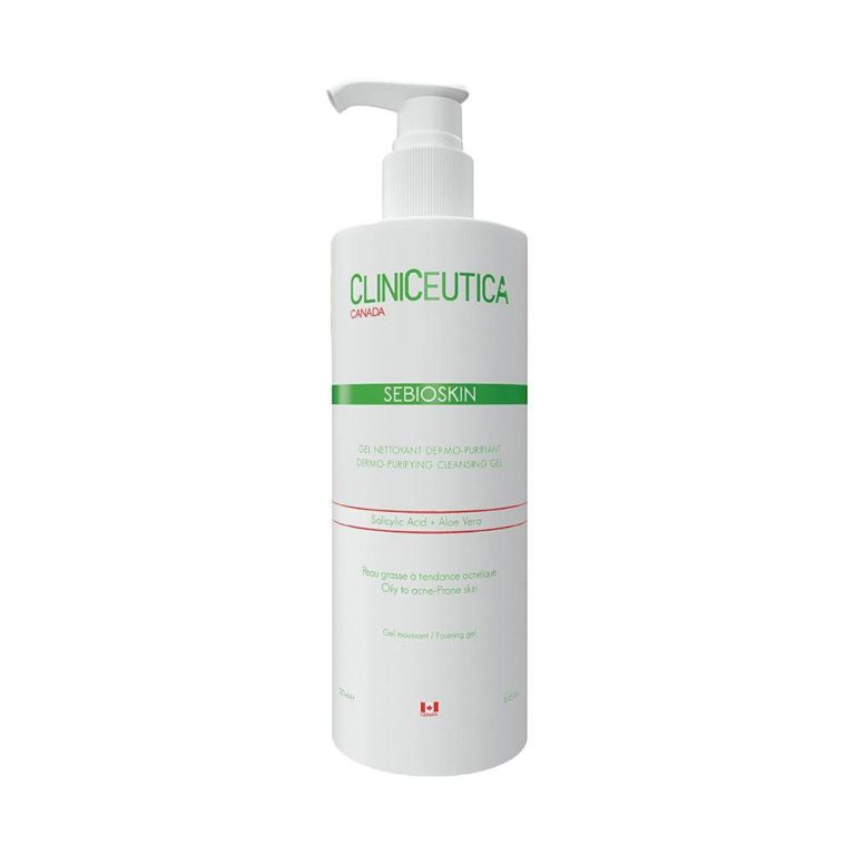 CLINICEUTICA Sebioskin Gel Nettoyant 250ml Purifiant Peaux Grasses Acnéiques Sans Savon - photo 2