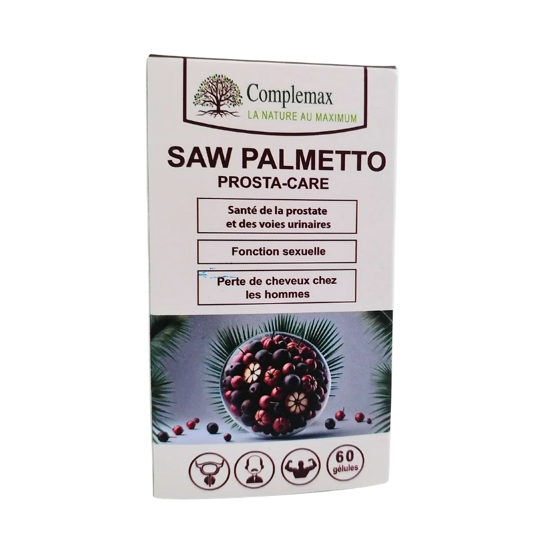 Complemax-Saw-Palmetto-60-gelules-nova-para-pharmacie-maroc-prix-livraison COMPLEMAX Saw Palmetto 60 Gélules Palmier Nain Prostate Confort Urinaire Masculin – Image 1