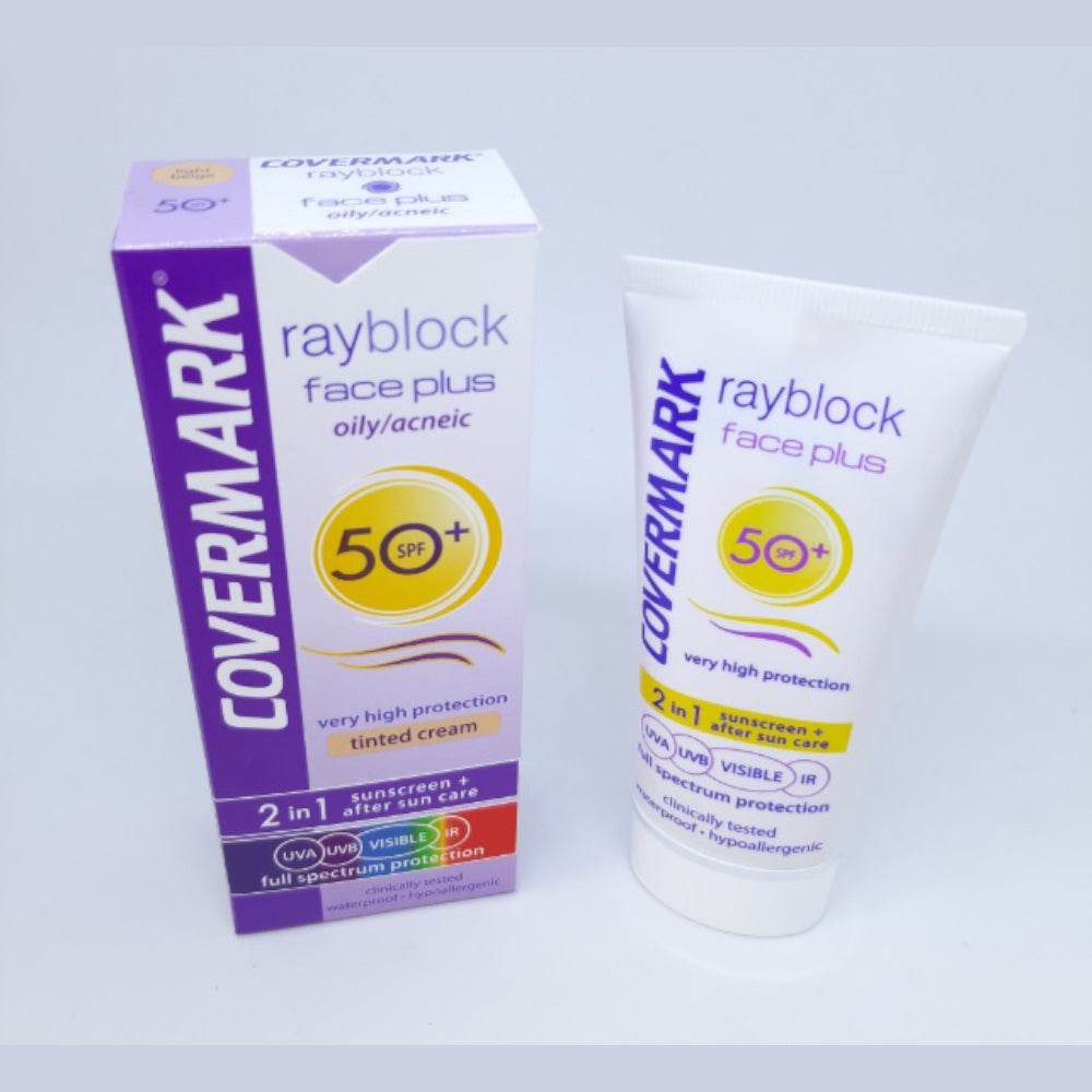 Covermark_Rayblock_Face_Plus_Visible_Oily_Acneic_SPF50__50ml COVERMARK Rayblock Face Plus Visible Oily Acneic SPF50+ 50ml - Protection Solaire Anti-Acné Premium – Image 1