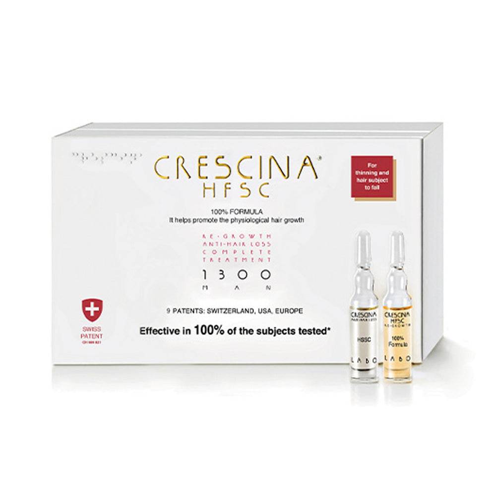Crescina-HFSC-Transdermic-1300-Men-Ampoules-20-x-3.5-ml-prix-maroc-parapharmacie-casablanca-2 Crescina HFSC Transdermic 1300 Men Ampoules 20 x 3.5ml Anti-Chute Intensive – Image 1
