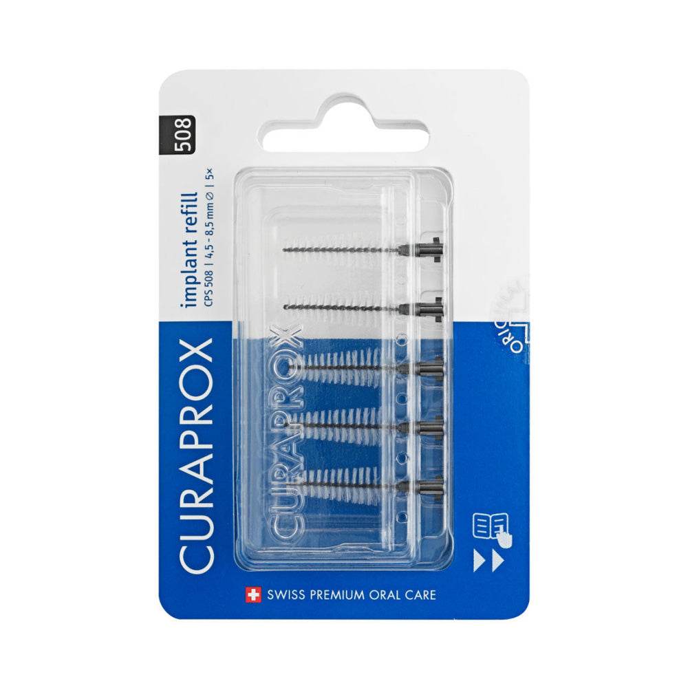 Curaprox-Brosse-Interdentaire-Rechargeable-Implant-Taille-508-5-PCS-prix-maroc-parapharmacie-casablanca Curaprox Brosse Interdentaire Rechargeable Implant Taille 508 - 5 PCS – Image 1