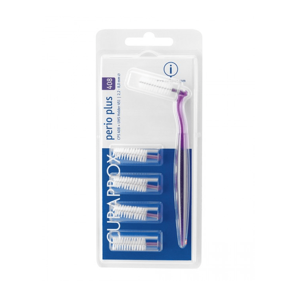 Curaprox-CPS-408-Perio-Plus_-5X_-Violet-2.2-8-mm-nova-parapharmacie-maroc Curaprox CPS 408 Perio Avec manche UHS 451 5X – Image 1