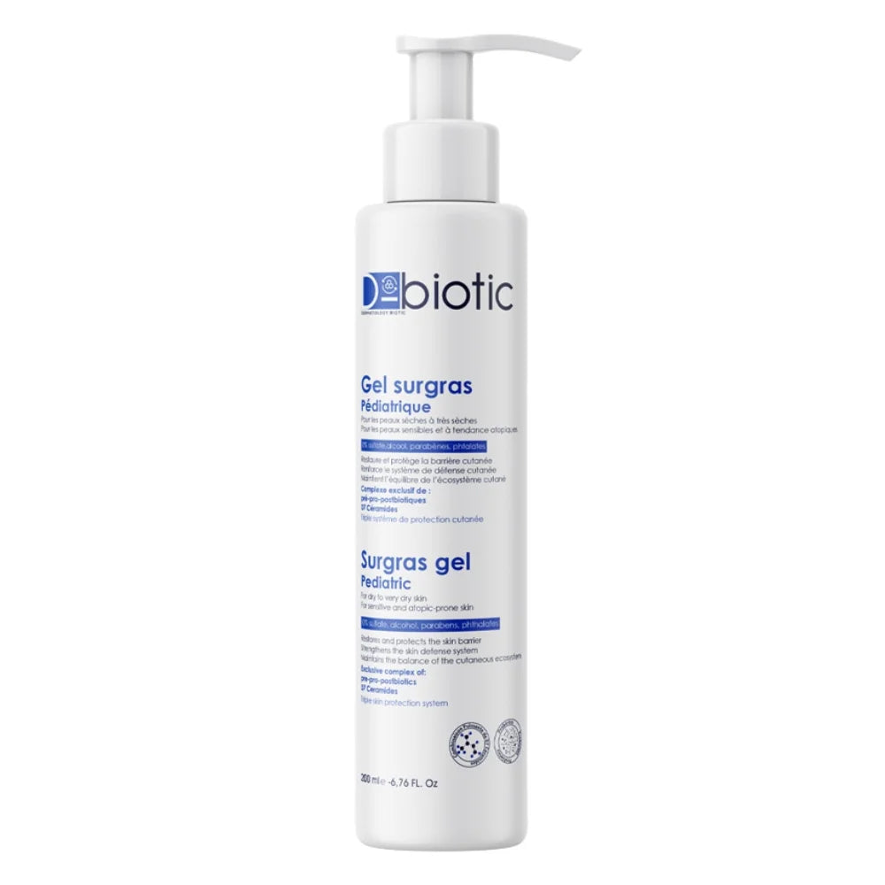 D-BIOTIC-Gel-surgras-Pediatrique-200-ml-nova-para-pharmacie-maroc-prix-livraison D-BIOTIC Gel Surgras Pédiatrique 200ml Nettoyant Bébé Enfant Peaux Sensibles Probiotiques – Image 1