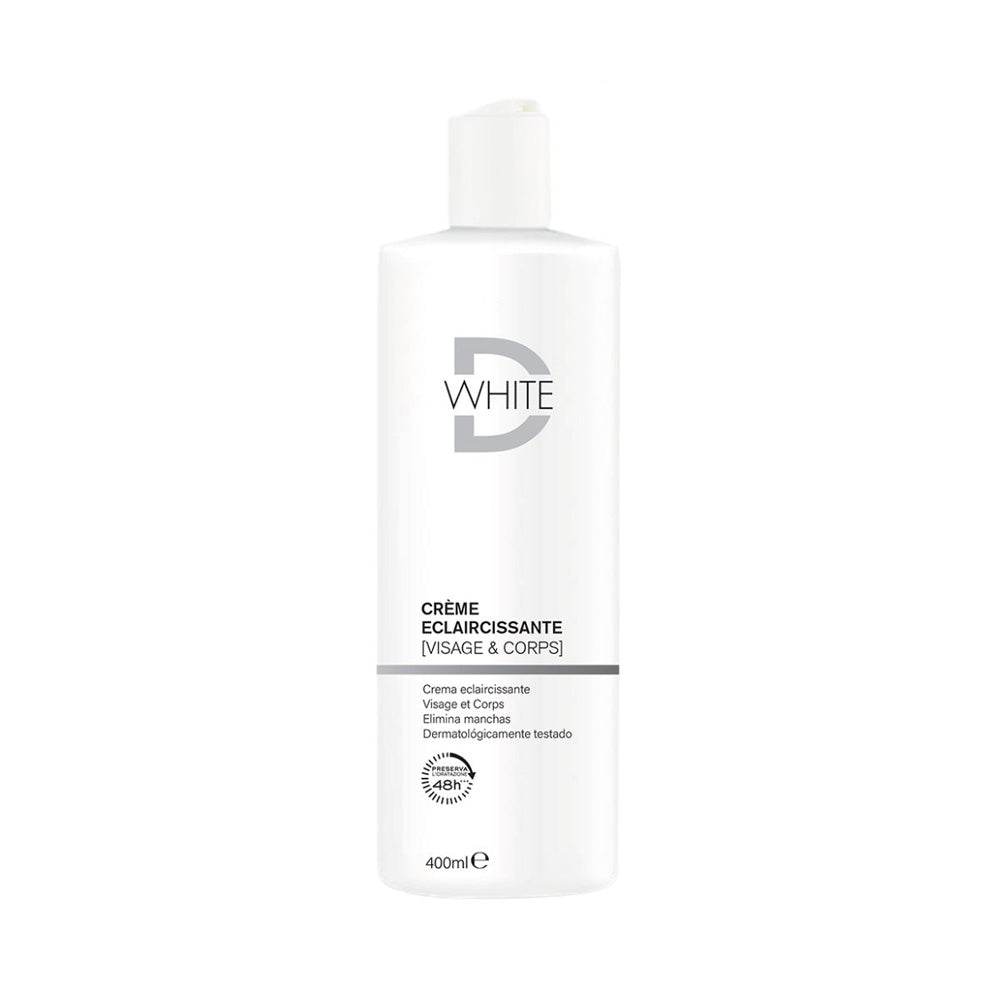 D-White-Creme-Eclaircissante-Visage-Et-Corps-400ml-prix-maroc-parapharmacie-casablanca D-White Crème Eclaircissante Visage Et Corps 400ml – Image 1