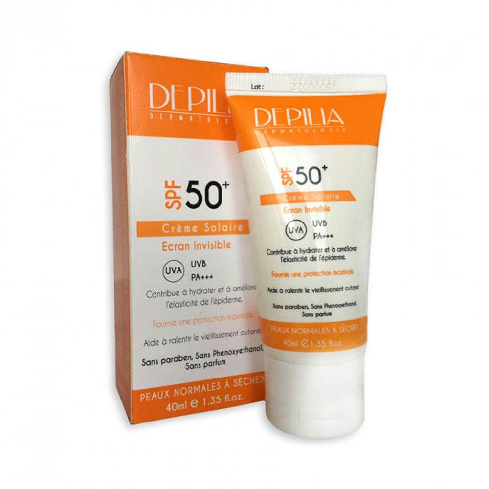 DEPILIA-Creme-Solaire-Ecran-Invisible-SPF-50_-40ml-nova-parapharmacie-maroc DEPILIA Crème Solaire Ecran Invisible SPF 50+ 40ml