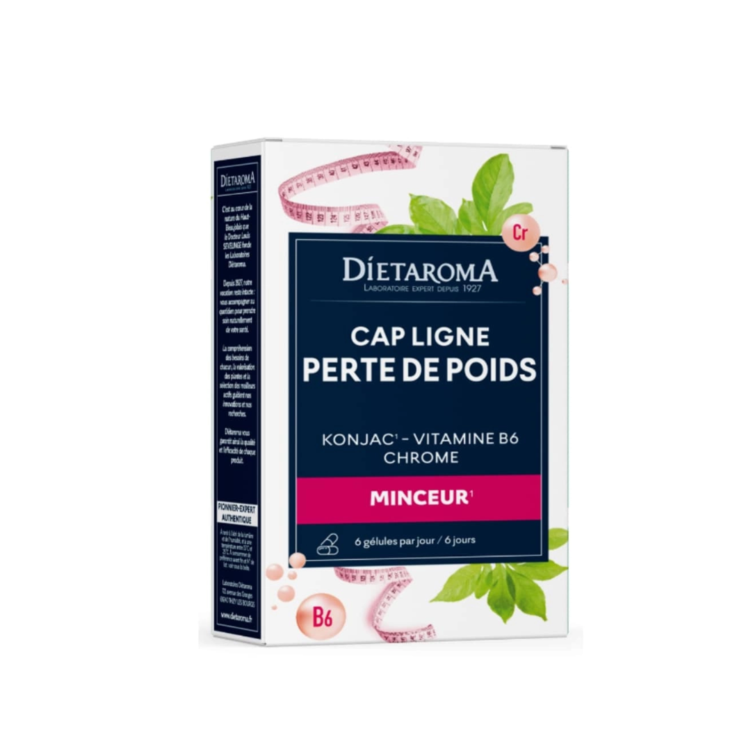 DIETAROMA-CAPLIGNE-KONJAC-ET-CHROME-40-Comprimes-nova-para-pharmacie-maroc-prix-livraison DIETAROMA Capligne Konjac & Chrome 40 COMPRIMES - Minceur & Satiété Pure - Coupe-Faim Naturel – Image 1