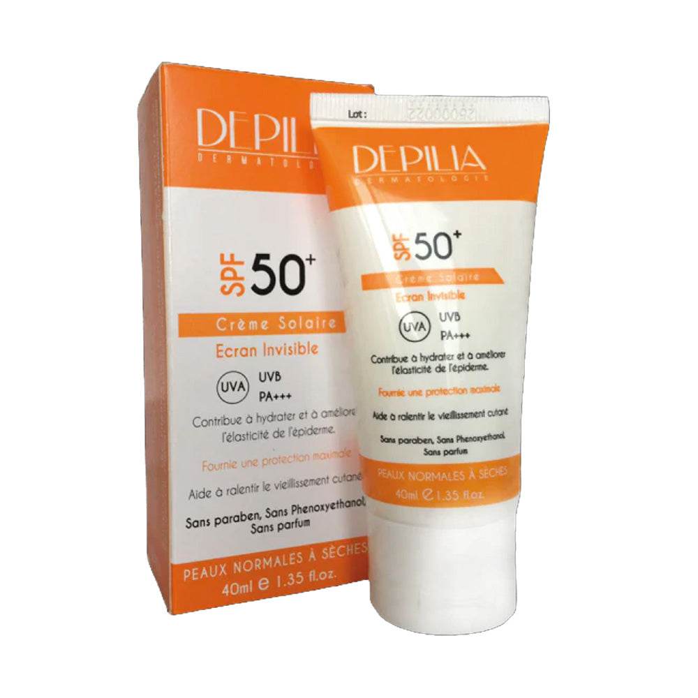 Depilia-Ecran-Invisible-Fluide-Solaire-SPF-50_-40ml-prix-maroc-parapharmacie-casablanca Depilia Ecran Invisible Fluide Solaire SPF 50+ 40ml – Image 1