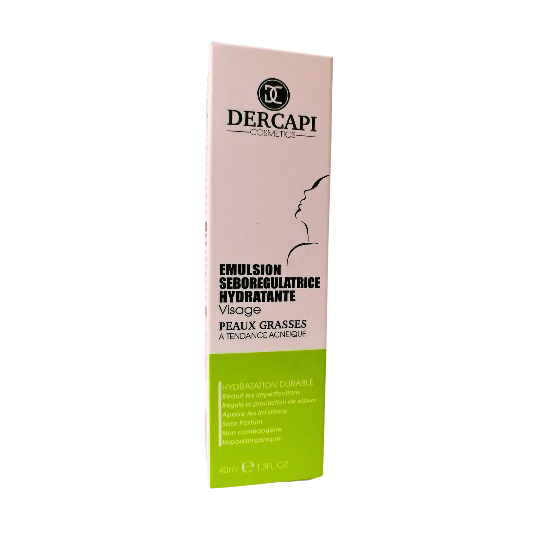Dercapi-Emulsion-Seboregulatrice-Peaux-Grasses-40ml-nova-para-pharmacie-maroc-prix-livraison DERCAPI Émulsion Séborégulatrice Peaux Grasses 40ml Soin Matifiant Anti-Brillance – Image 1