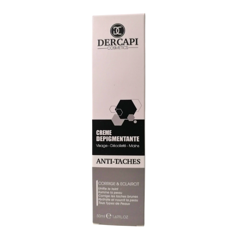 DERCAPI Crème Dépigmentante 50ml Crème Anti-Taches Éclaircissante Visage