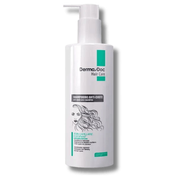 Dermadoc-Shampoing-Anti-Chute-Nova-para-prix-Maroc DERMADOC Shampooing Anti-Chute Soin Capillaire Fortifiant 400ml Biotine Caféine Stimulation Croissance – Image 1