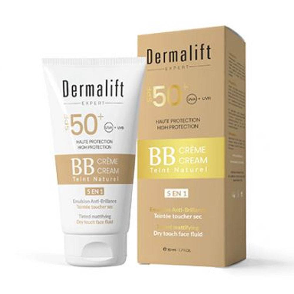 Dermalift-BB-Creme-Teintee-Toucher-sec-5en1-SPF-50_-50-ml-prix-maroc-parapharmacie-casablanca Dermalift BB Crème Teintée Toucher sec 5en1 SPF 50+ 50 ml – Image 1