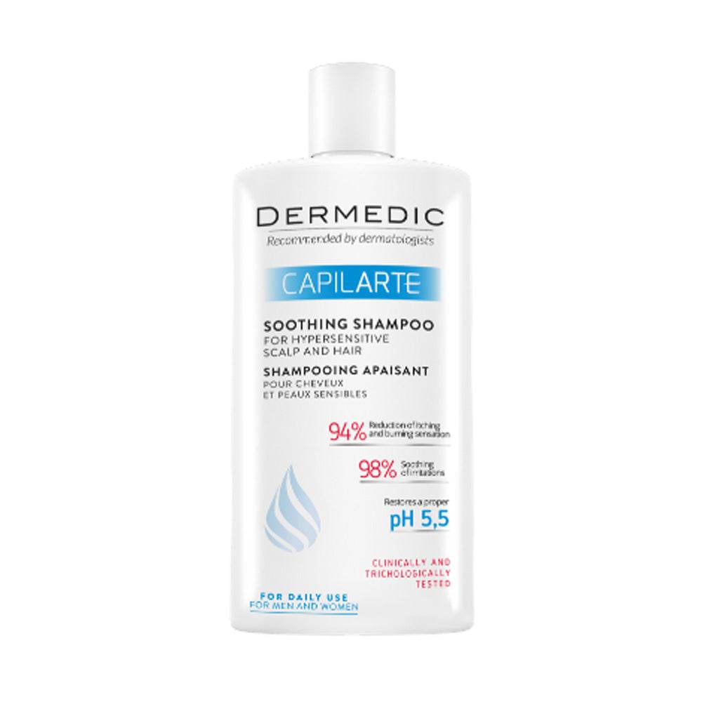 Dermedic-Capilarte-Shampooing-Apaisant-Pour-Cheveux-Et-Peaux-Sensibles-300ml-nova-parapharmacie-casablanca Dermedic Capilarte Shampooing Apaisant Pour Cheveux Et Peaux Sensibles 300ml – Image 1