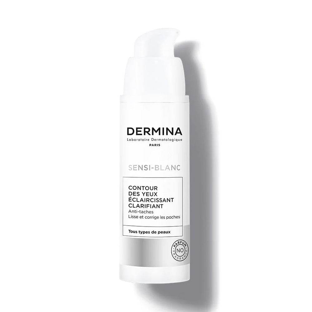 Dermina-SENSI-BLANC-Contour-Des-Yeux-Eclaircissant-Clarifiant-20ml-novaparapharmacie-maroc Dermina SENSI-BLANC Contour Des Yeux Eclaircissant Clarifiant 20ml – Image 1