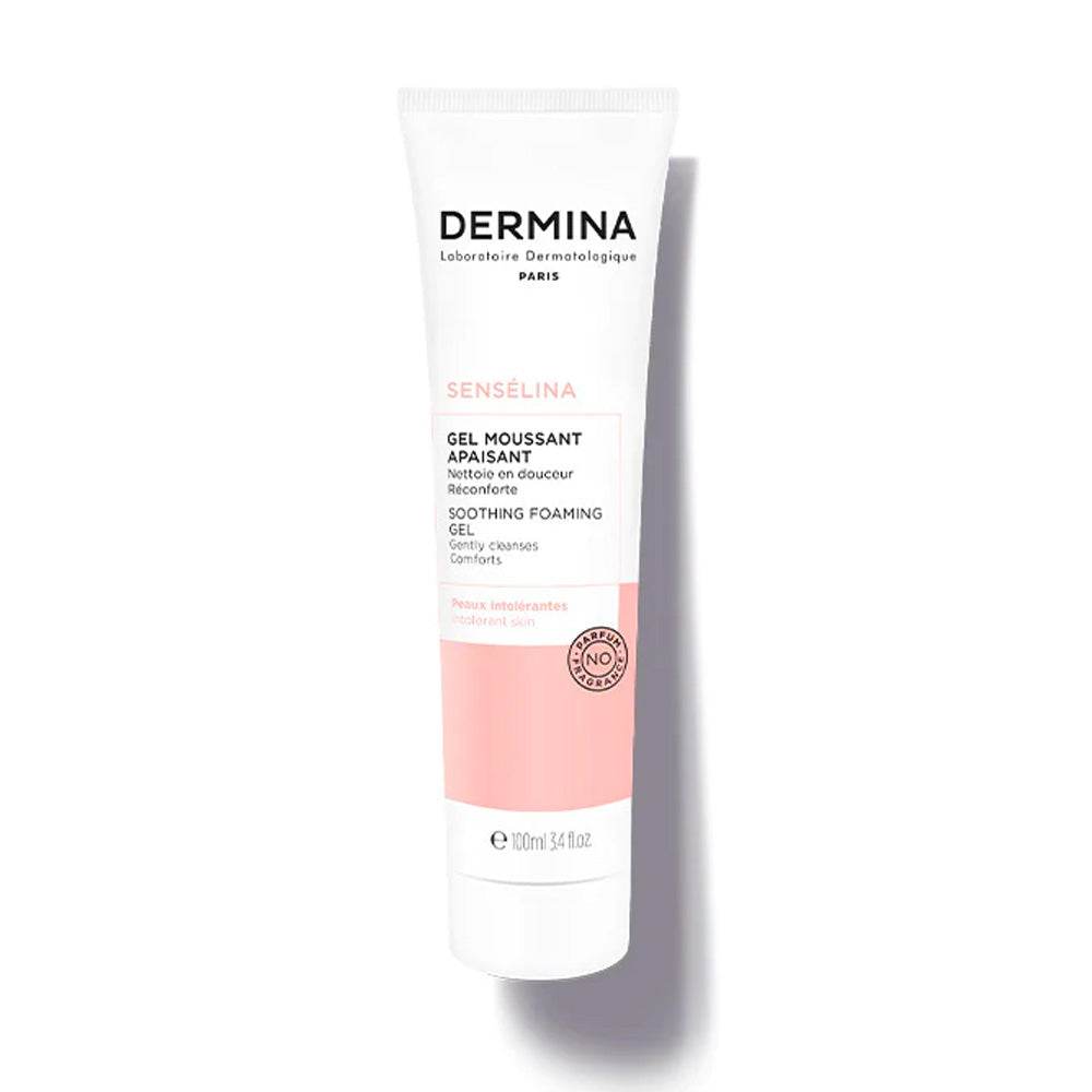 Dermina-Senselina-Gel-Moussant-Apaisant-Peaux-Intolerantes-100ml-novaparapharmacie-maroc Dermina Sensélina Gel Moussant Apaisant Peaux Intolerantes 100ml – Image 1
