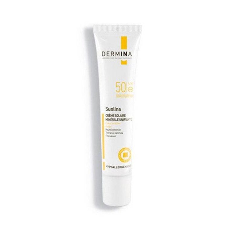 Dermina Sunlina Crème Minérale Unifiante Peau Sèche SPF50 40ml - photo 2