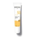 DERMINA Sunlina Crème Minérale Unifiante Peau Sèche SPF50 40ml Protection Solaire Teint Unifié Sans Traces Blanches