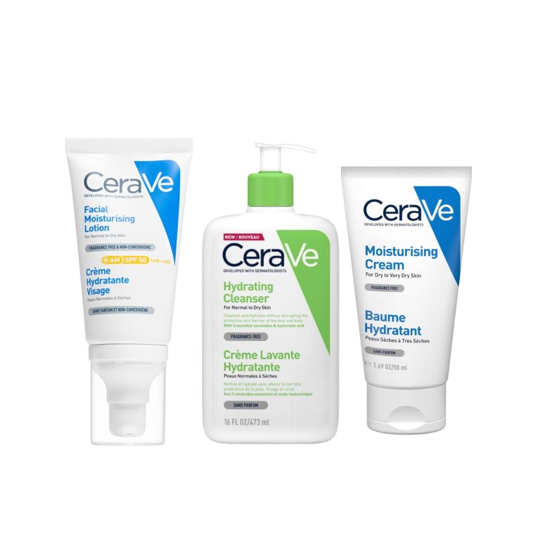 CERAVE Routine Hydratation Intense Pack Complet Crème Hydratante Lait Nettoyant Gel Lavant Céramides Acide - photo 2