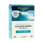 DIETAROMA Calcium Marin + K2 Et D3 60 Capsules - Santé Osseuse & Solidité Pure - Trio Osseux
