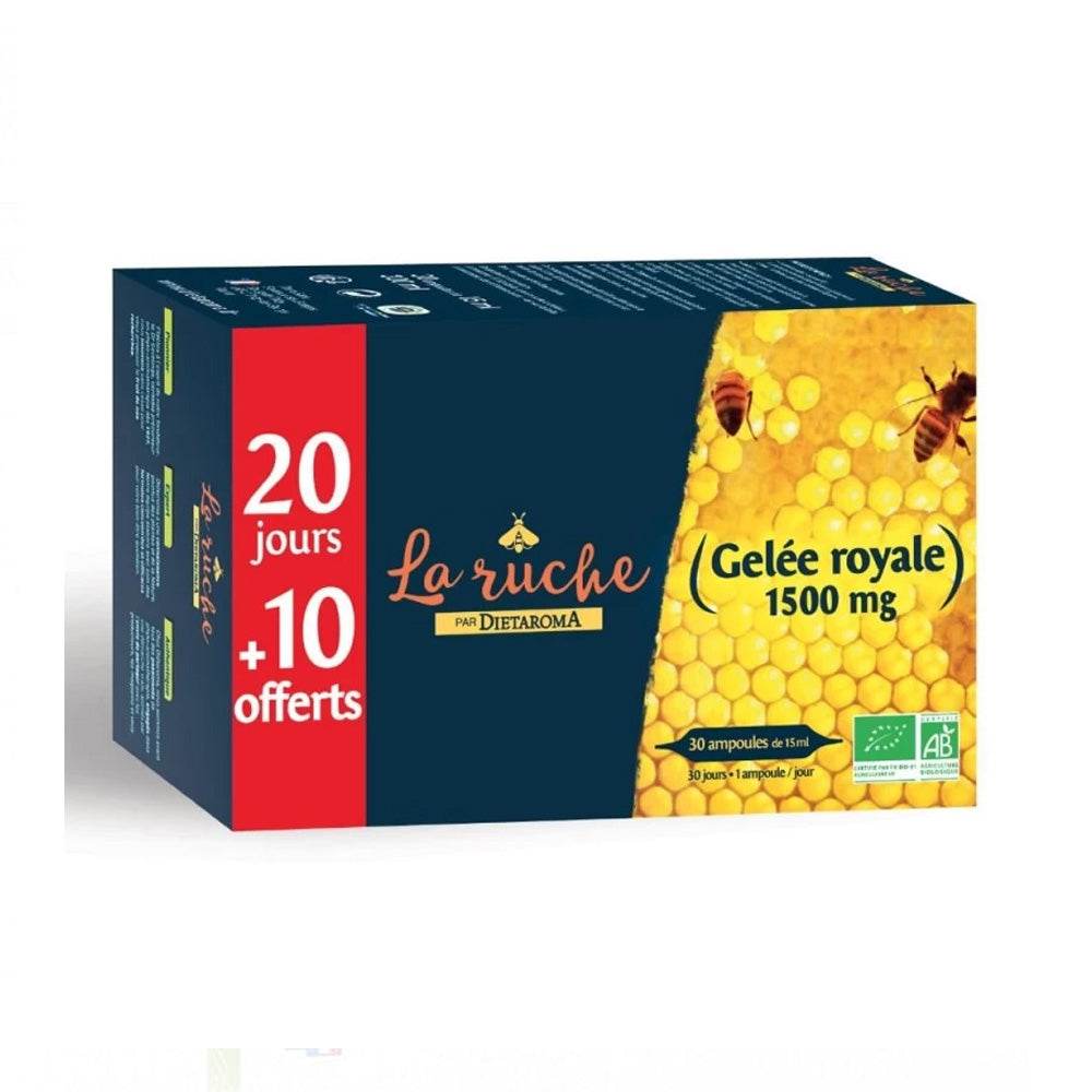 Dietaroma-La-Ruche-Gelee-Royale-1500-mg-30-15-ml-nova-parapharmacie-casablanca Dietaroma La Ruche Gelée Royale 1500 mg 20*15 ml – Image 1