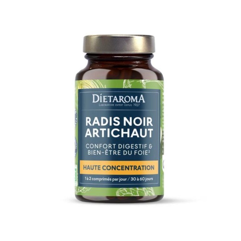 Dietaroma Radis Noir Artichaut 60 Comprimés Détox Digestion Foie Drainage Bile - photo 2