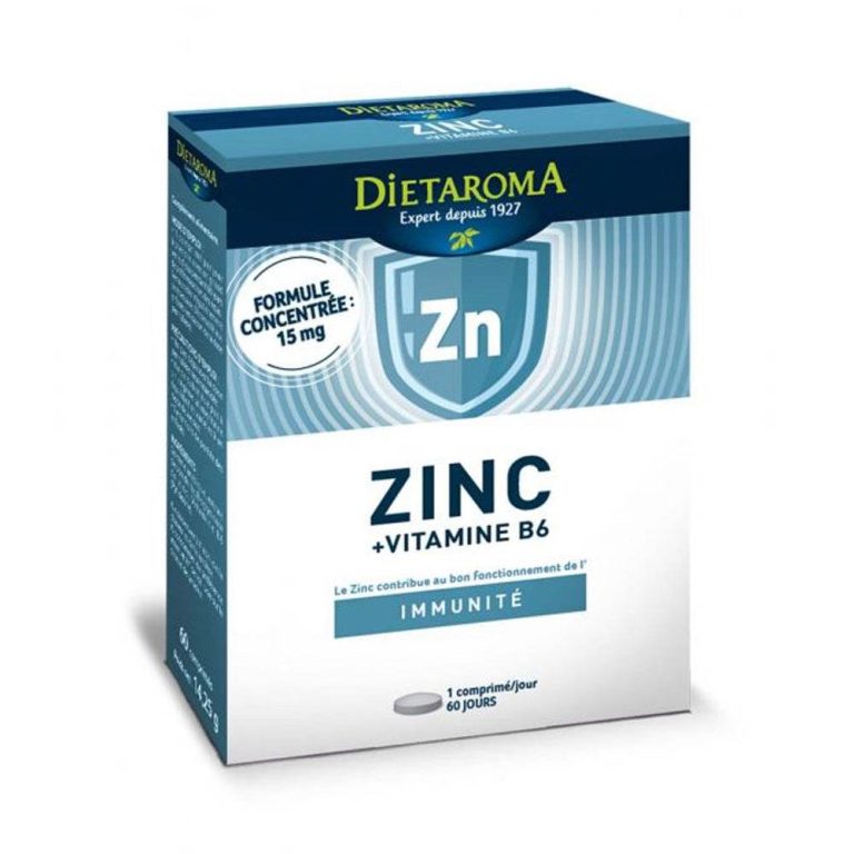 Dietaroma Zinc + Vitamine B6 60 Comprimés Immunité Métabolisme Biodisponible