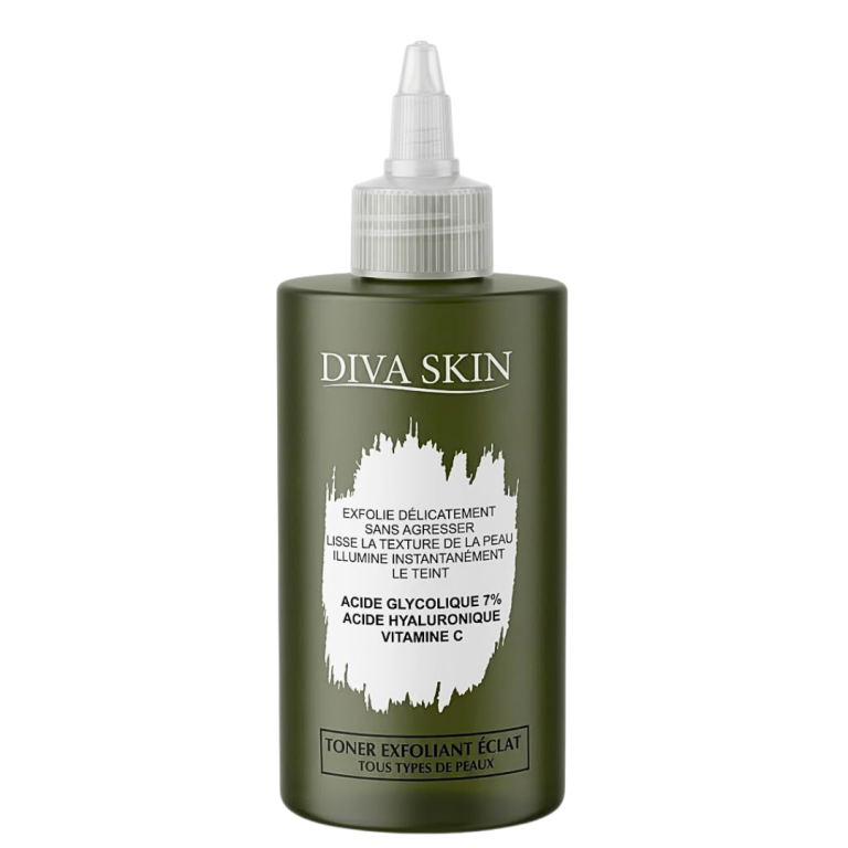 DIVA SKIN Toner Exfoliant Éclat 200ml Pores Affinés Teint Unifié Luminosité