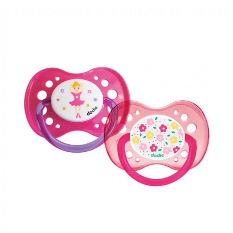 Dodie 2 Sucettes Anatomique Jour et Nuit Fleurs/Danseuse +18m A47