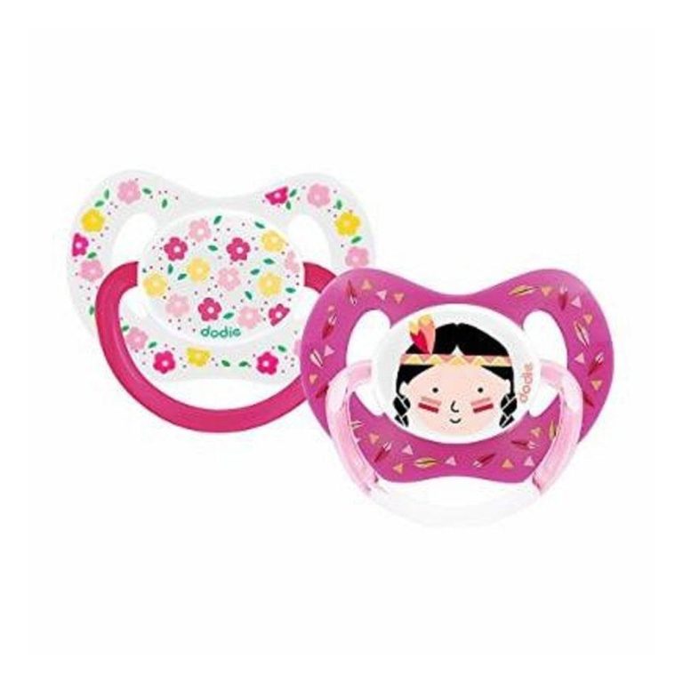 Dodie 2 Sucettes Jour et Nuit Rose +18m P51