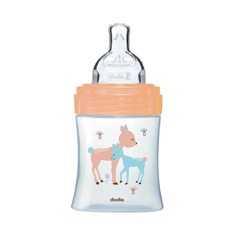 Dodie Biberons Verre Sensation+ Anti-Coliques Tétine Plate Débit Lent Biche 0-6m 150ml