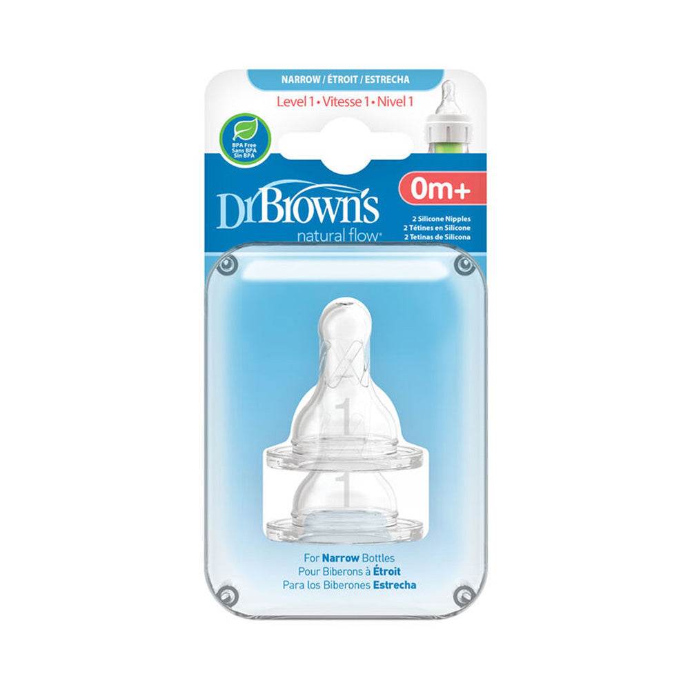 Dr-Brown_s-2-Tetines-Col-etroit-L1-_0m-302-INTL-prix-maroc-parapharmacie-casablanca-1 Dr Brown's 2 Tétines Col étroit L1 +0m 302-INTL – Image 1