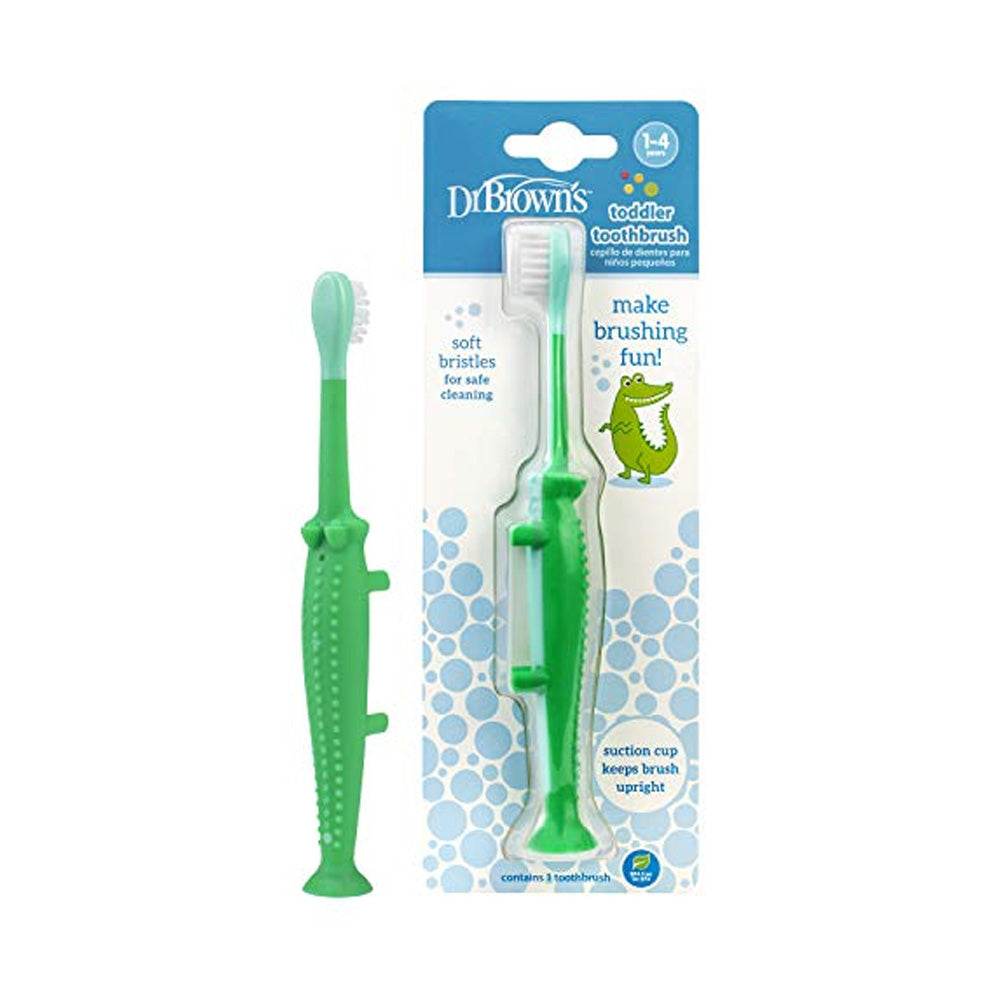 Dr-Brown_s-Brosses-a-Dents-1-4ans-Crocodile-HG059-prix-maroc-parapharmacie-casablanca Dr Brown's Brosses à Dents 1-4ans Crocodile HG059 – Image 1