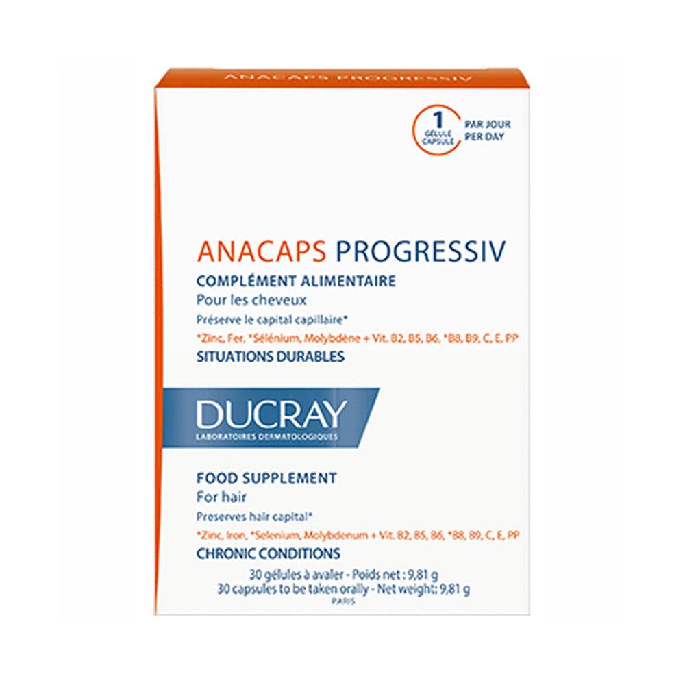 Ducray-Anacaps-Progressiv-30-Gelules-nova-parapharmacie-casablanca DUCRAY Anacaps Progressiv 30 Gélules - Complément Alimentaire Cheveux & Ongles – Image 1