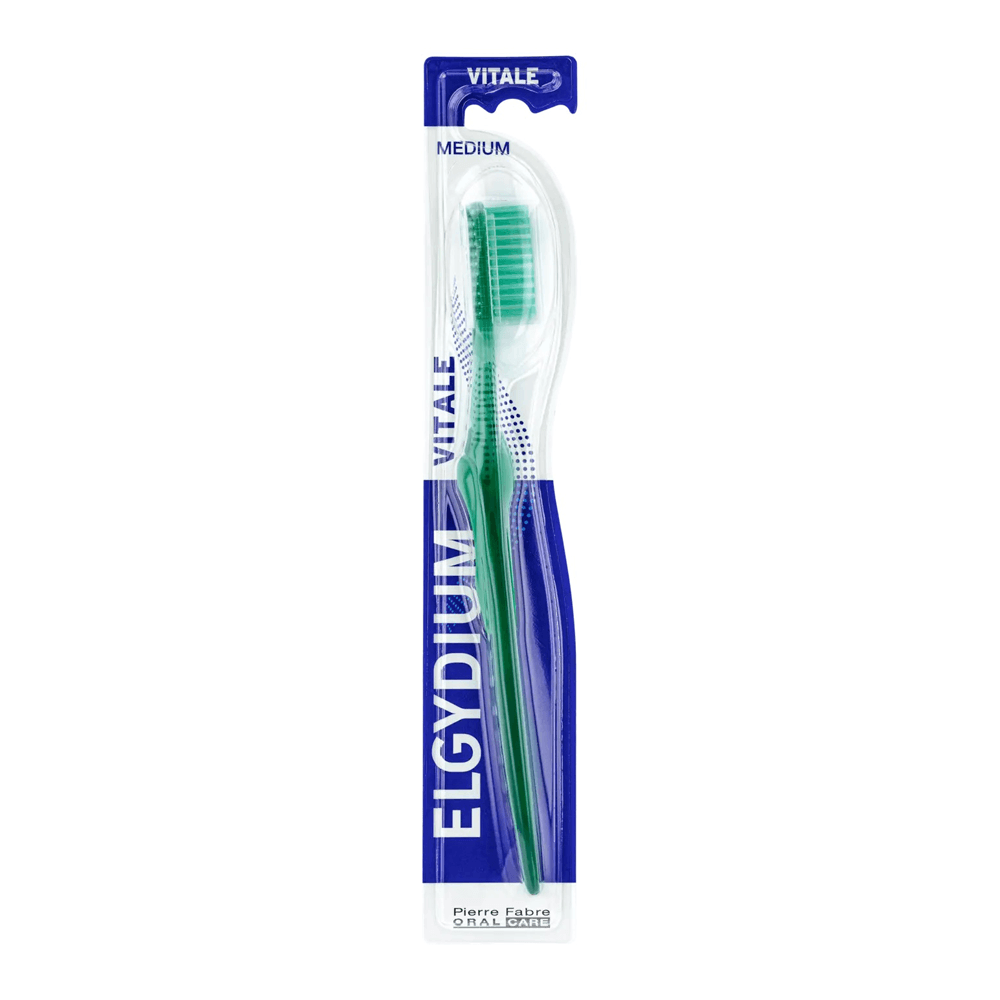 ELGYDIUM-Vitale-brosse-a-dents-medium-nova-parapharmacie-maroc-1 ELGYDIUM Vitale Brosse à Dents Medium Vitalité Quotidienne Technologie Énergisante Brins Équilibrés – Image 1