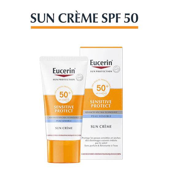 EUCERIN-SENSITIVE-PROTECT-SUN-CREME-SPF50_-50ML-parapharmacie-enligne-prix-maroc Eucerin Sun PROTECTION SPF50+ Sensitive Protect Crème Solaire 50ml – Image 1