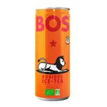 BOS ICE TEA Pêche 250ml Thé Glacé Naturel Bio Rafraîchissant Saveur Pêche Authentique Boisson Désaltérante Hydratation