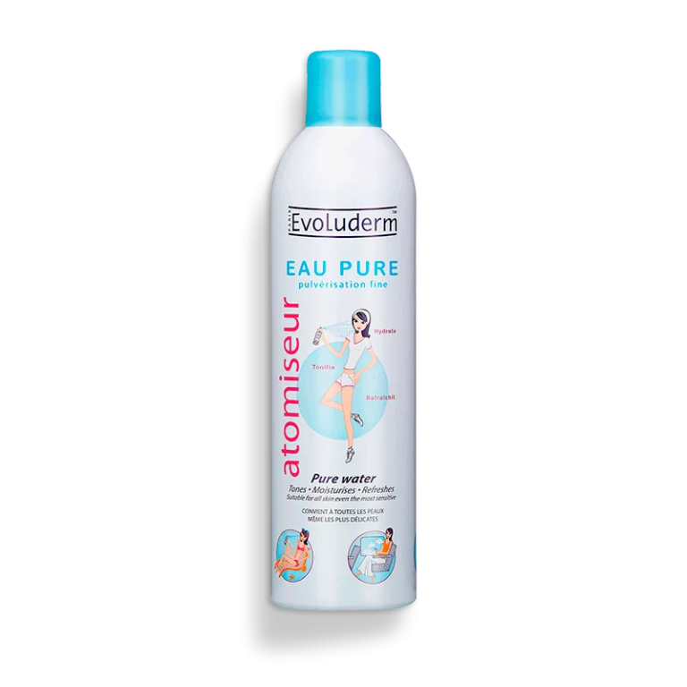EVOLUDERM Atomiseur Eau Pure 400ml Brume Visage Rafraîchissante Hydratante Apaisante Tous Types Peaux - photo 2