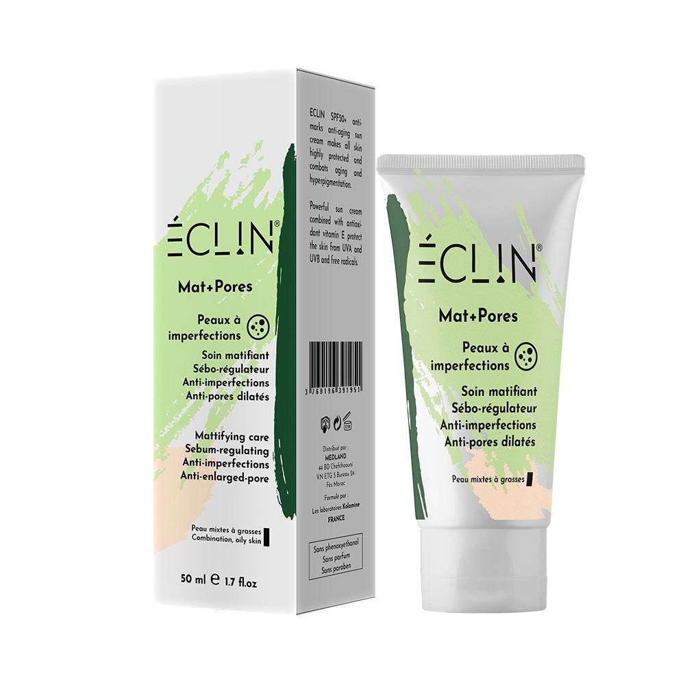 Eclin-Creme-Anti-Acne-Mat_-Pores-50ml-nova-parapharmacie-maroc Eclin Crème Anti-Acné Mat+ Pores 50ml – Image 1