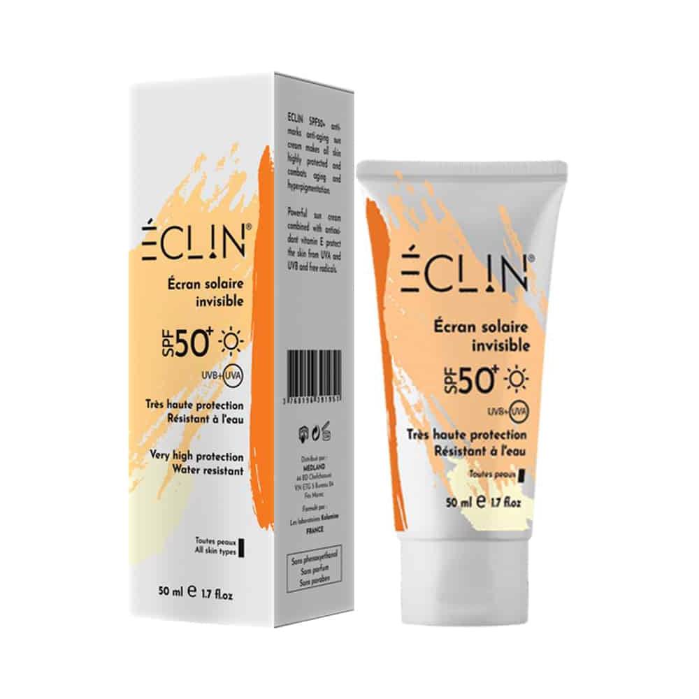 Eclin-Ecran-Solaire-SPF50_-50ml-nova-parapharmacie-maroc Eclin Ecran Solaire Invisible SPF50+ 50ml – Image 1