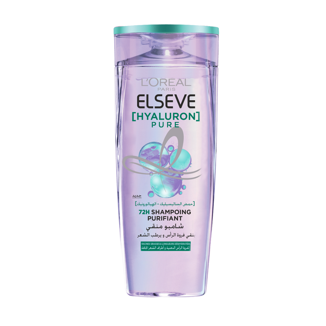 Elseve-Hyaluron-Pure-shamp-Purifiant-400ml-1-nova-para-pharmacie-maroc-prix-livraison_c9d03ca9-56ec-483f-b480-d1c7ea9b9fea ELSEVE Hyaluron Pure Shampooing Purifiant 400ml Format Économique Acide Hyaluronique Cheveux Gras Racines Grasses Longueurs Sèches – Image 1