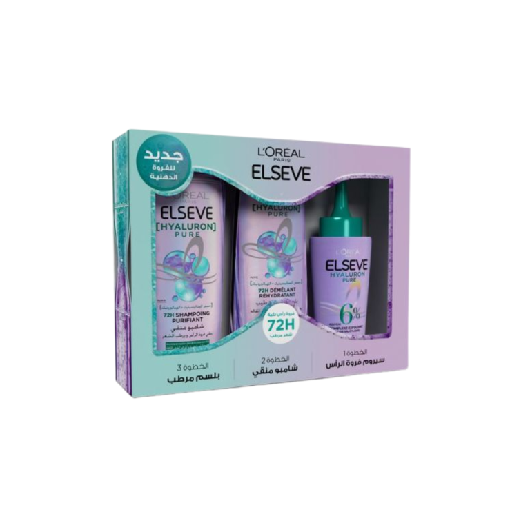 ELSEVE Routine Hyaluron Pure Kit Sérum + Shampooing + Après-Shampooing Acide Hyaluronique Cheveux Déshydratés