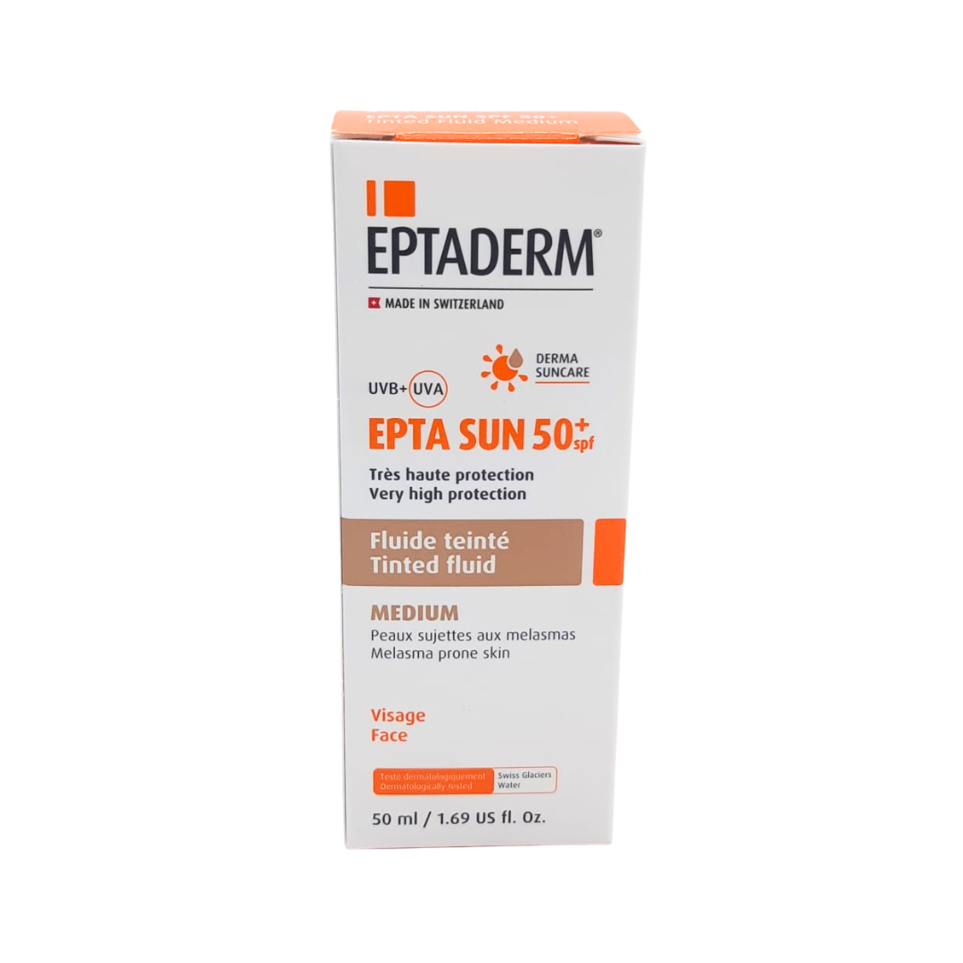 Epta-Sun-spf50-Fluide-Teinte-Medium-50ml-nova-para-pharmacie-maroc-prix-livraison Eptaderm Epta Sun spf50+ Fluide Teinte Medium 50ml - photo 2