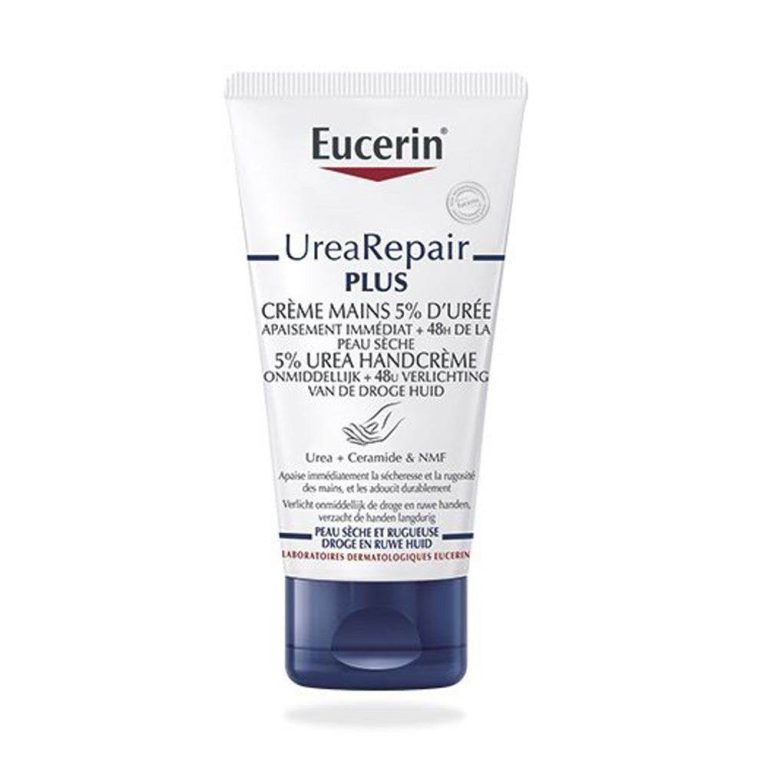 EUCERIN UreaRepair PLUS Crème Mains 5% Urée 75ml Soin Intensif Mains Sèches Abîmées Hydratation 24h Protection - photo 2