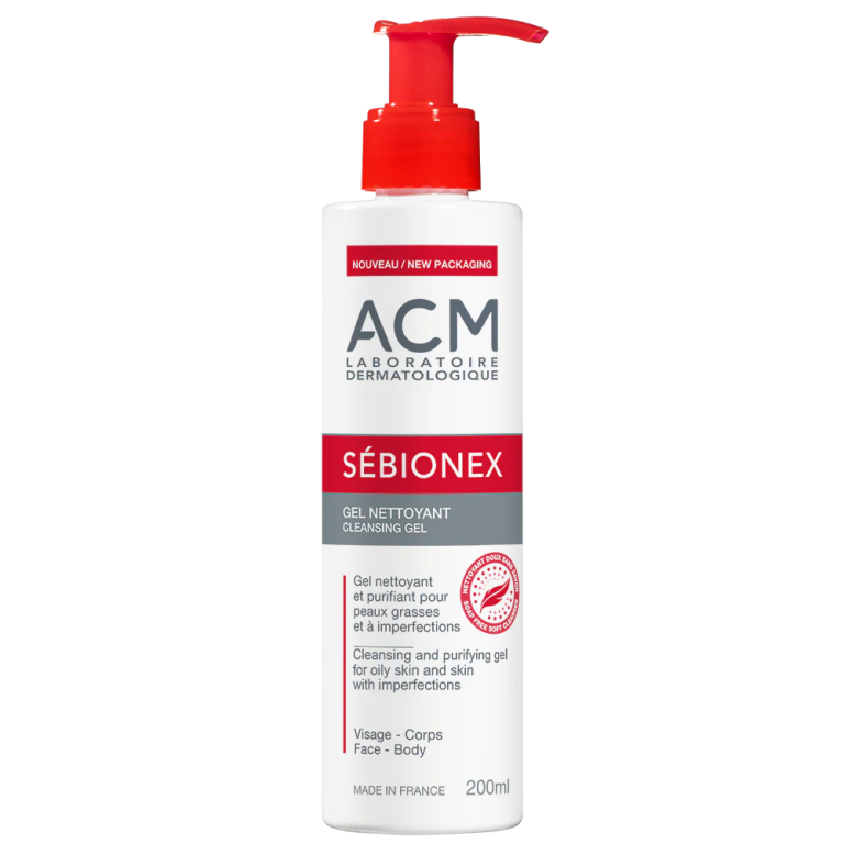 ACM Sébionex Gel Nettoyant Visage Et Corps Peaux Grasses À Imperfections Sébo-Purifiant