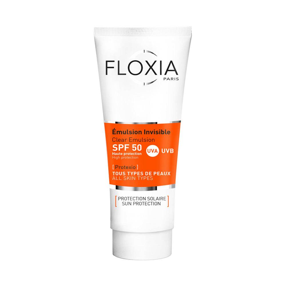 Floxia-Ecran-Emulsion-Invisible-SPF50-50ml-novaparapharmacie-maroc Floxia Ecran Emulsion Invisible SPF50 50ml – Image 1
